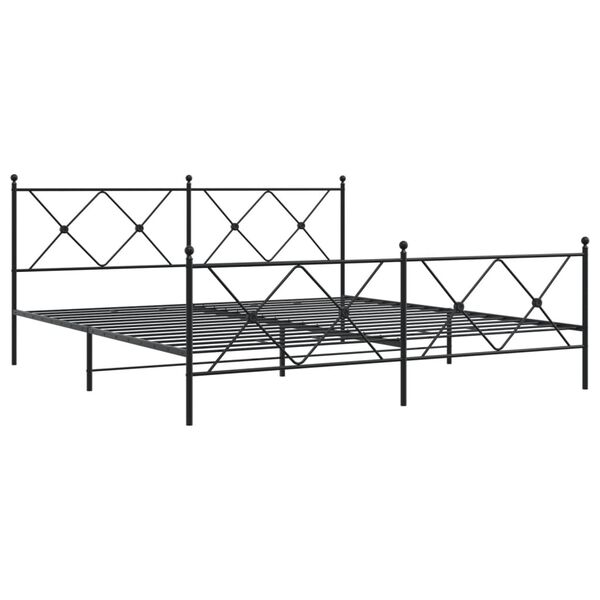 vidaXL Estrutura de cama sem colch&atilde;o com p&eacute;s 180x200 cm preto