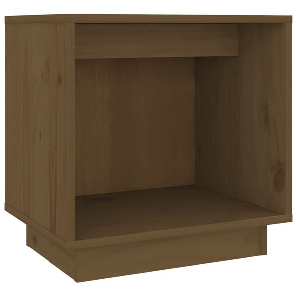 vidaXL Mesa de cabeceira 40x30x40 cm pinho maciço castanho mel