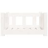 vidaXL Cama para cães 55,5x45,5x28 cm madeira de pinho maciça branco