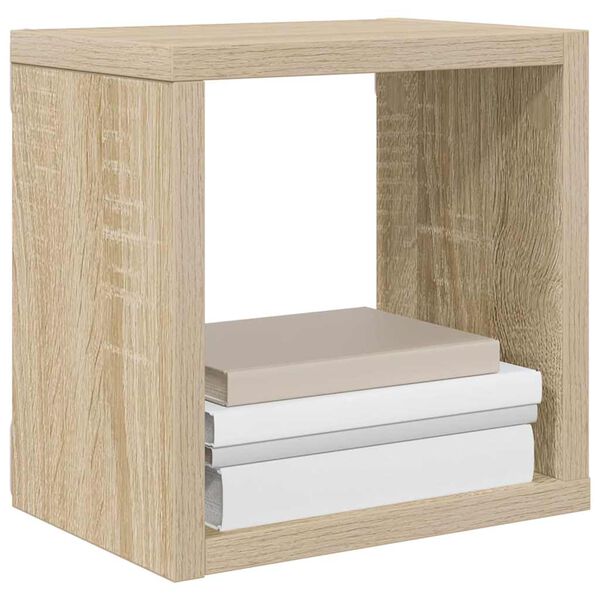 vidaXL Prateleiras de parede em forma de cubo 4 pcs 22x15x22 cm sonoma