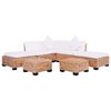 vidaXL Conjunto de sof&aacute;s 18 pcs vime genu&iacute;no