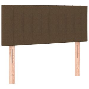 vidaXL Cabeceira de cama tecido 100x5x78/88 cm castanho