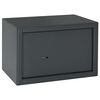 vidaXL Cofre com bloqueio Cinzento escuro 31 x 20 x 20 cm A&ccedil;o