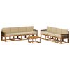 vidaXL Conjunto de Sof&aacute;s para Exterior com almofada 7 pcs Natural
