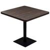 vidaXL Mesa bistr&ocirc; em MDF e a&ccedil;o quadrada 80x80x75 cm cinzento escuro