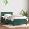 vidaXL Cama com molas/colch&atilde;o verde-escuro 80x210 cm veludo