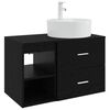 vidaXL Conjunto de M&oacute;veis para Banheiro 2 pcs Carvalho Preto