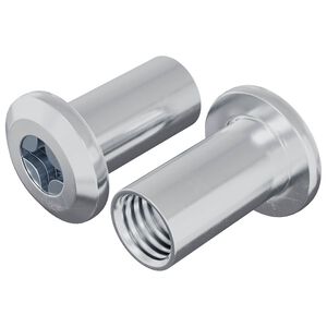 vidaXL Porca de Bloqueio 2 pcs N&iacute;quel M6 x 25 mm A&ccedil;o