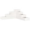 vidaXL Floreira de jardim c/ 4 n&iacute;veis 80,5x79x36cm pinho maci&ccedil;o branco