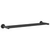 vidaXL Suporte de Toalha Preto 61 x 14,5 x 5 cm A&ccedil;o inoxid&aacute;vel