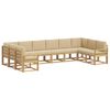 vidaXL Conjunto de Sof&aacute;s para Exterior 10 unid. Branco e Bege
