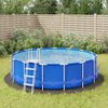 vidaXL Pano para ch&atilde;o de piscinas &Oslash;428 cm poli&eacute;ster geot&ecirc;xtil cinza