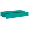 vidaXL Prateleiras de parede c/ gavetas 2 pcs MDF 60x23,5x10 cm azul