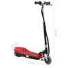 vidaXL Trotinete/scooter elétrica com LEDs 120 W vermelho
