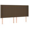 vidaXL Cama box spring c/ colch&atilde;o/LED 160x200cm tecido castanho-escuro