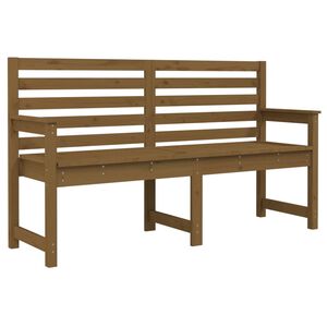 vidaXL Banco de jardim 159,5x48x91,5 cm pinho maci&ccedil;o castanho-mel