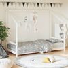 vidaXL Estrutura de cama infantil 90x200 cm pinho maciço branco