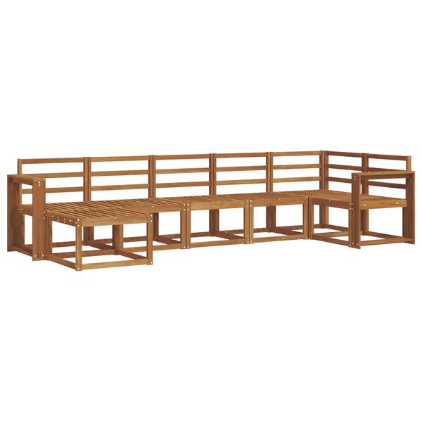 vidaXL Conjunto de Sof&aacute;s para Exterior 7 pcs Natural