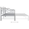 vidaXL Estrutura sofá-cama de puxar 90x200 cm metal cinzento