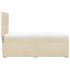vidaXL Cama com molas/colch&atilde;o 90x190 cm tecido cor creme