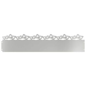 vidaXL Delimitadores de relvado 10 unid. 103 x 0,05 x 22 cm Prateado