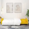 vidaXL Sof&aacute;-cama 2 lugares com duas almofadas veludo amarelo