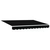 vidaXL Toldo retr&aacute;til Preto 350 x 250 cm Poli&eacute;ster e Alum&iacute;nio