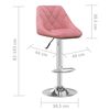 vidaXL Bancos de bar 2 pcs veludo rosa