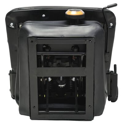 vidaXL Assento trator/empilhadeira c/ suspensão e encosto ajust. preto