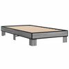 vidaXL Estrutura cama 100x200 cm derivados madeira/metal cinza sonoma