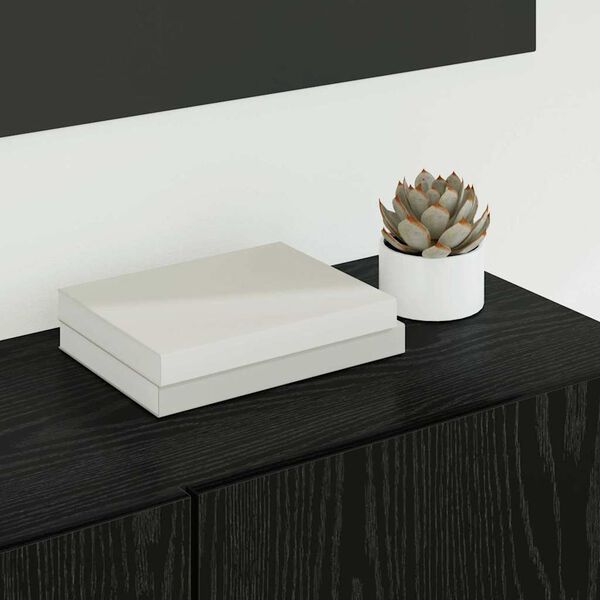 vidaXL Gabinete para TV 4 pcs Carvalho Preto Madeira processada