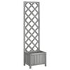 vidaXL Vaso com treli&ccedil;a 40x30x135 cm madeira de abeto maci&ccedil;a