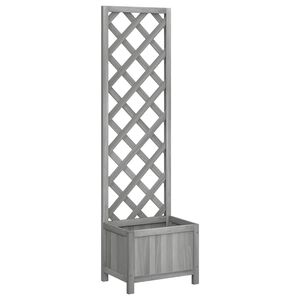 vidaXL Vaso com treli&ccedil;a 40x30x135 cm madeira de abeto maci&ccedil;a