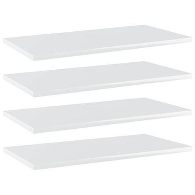 vidaXL Prateleiras para estante 4 pcs 60x30x1,5cm contraplacado branco