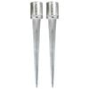 vidaXL Estacas de enterrar 2 pcs 12x91 cm a&ccedil;o galvanizado prateado