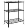 vidaXL Unidade de 3 prateleiras 60x35x76 cm 150 kg preto