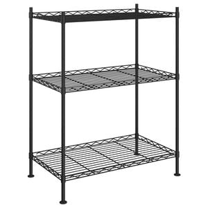 vidaXL Unidade de 3 prateleiras 60x35x76 cm 150 kg preto