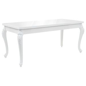 vidaXL Mesa de jantar 179x89x81 cm branco brilhante