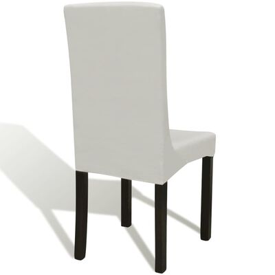 vidaXL 6 pcs capas extensíveis para cadeiras cor creme