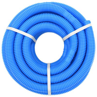vidaXL Mangueira de piscina com braçadeiras azul 38 mm 12 m