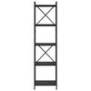 vidaXL Estante Carvalho Preto 40 x 30 x 155 cm Madeira processada