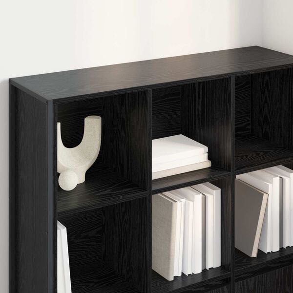 vidaXL Gabinete de Livros 2 pcs Carvalho Preto 99,5 x 30 x 108 cm