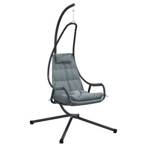 vidaXL Cadeira suspensa tipo ovo Antracite 94 x 107 x 196.5 cm Aço