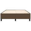 vidaXL Estrutura de cama com molas 140x200 cm tecido castanho-escuro