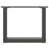 vidaXL Pés para mesa de centro em formato de U, 2 peças, antracite, 40x(30-31) cm, aço