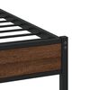 vidaXL Estrutura de cama sem colchão 140x190cm metal carvalho castanho
