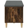 vidaXL Banco de Hall com almofada Carvalho Defumado 60 x 38 x 46 cm