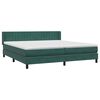 vidaXL Cama com molas colch&atilde;o 200x210 cm veludo verde-escuro