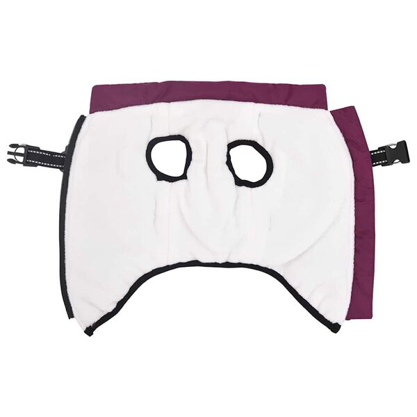 vidaXL Casaco para C&atilde;es com arn&ecirc;s Roxo S Velo e Poli&eacute;ster