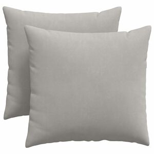 vidaXL Travesseiros de Sof&aacute; 2 pcs Cinzento-claro 45 x 45 cm tecido